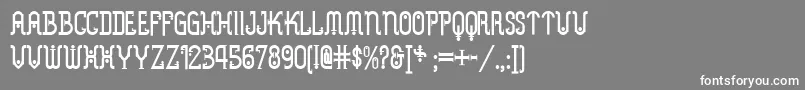 フォントMetropolis ffy – 灰色の背景に白い文字