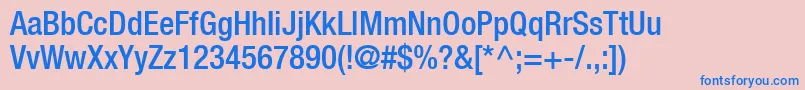 Шрифт ContextRepriseMediumcondSsiNormal – синие шрифты на розовом фоне