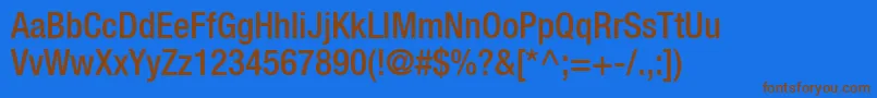 Шрифт ContextRepriseMediumcondSsiNormal – коричневые шрифты на синем фоне
