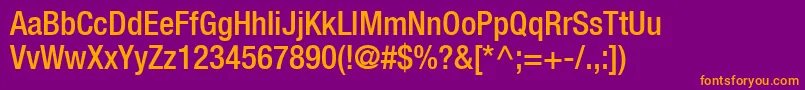 ContextRepriseMediumcondSsiNormal Font – Orange Fonts on Purple Background