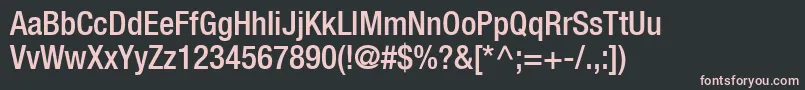 Шрифт ContextRepriseMediumcondSsiNormal – розовые шрифты на чёрном фоне