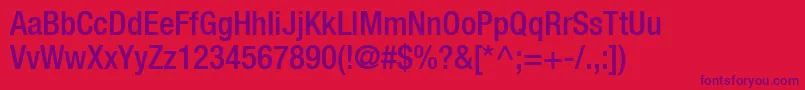 ContextRepriseMediumcondSsiNormal Font – Purple Fonts on Red Background
