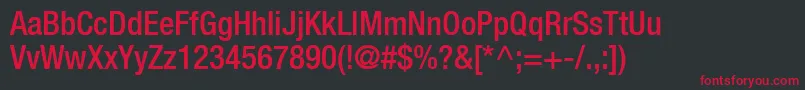 ContextRepriseMediumcondSsiNormal Font – Red Fonts on Black Background