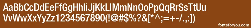 ContextRepriseMediumcondSsiNormal Font – White Fonts on Brown Background