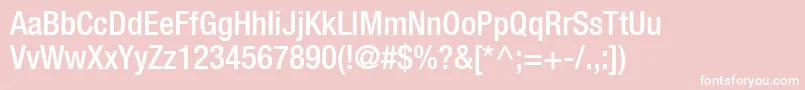 ContextRepriseMediumcondSsiNormal Font – White Fonts on Pink Background