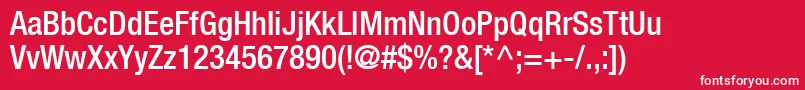 ContextRepriseMediumcondSsiNormal Font – White Fonts on Red Background