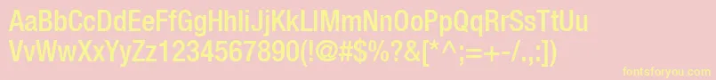 ContextRepriseMediumcondSsiNormal Font – Yellow Fonts on Pink Background