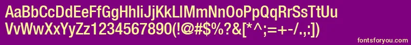 ContextRepriseMediumcondSsiNormal Font – Yellow Fonts on Purple Background