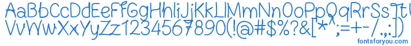 フォントFnBlocknoteHandRegular – 青いフォント