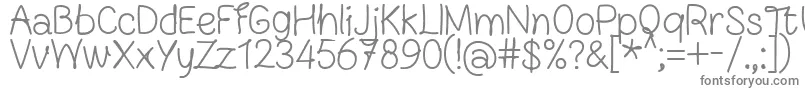 FnBlocknoteHandRegular-Schriftart – Graue Schriften auf weißem Hintergrund