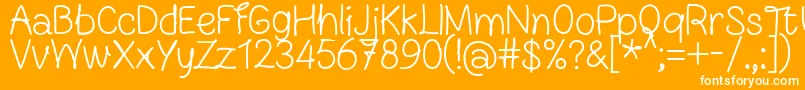 FnBlocknoteHandRegular Font – White Fonts on Orange Background