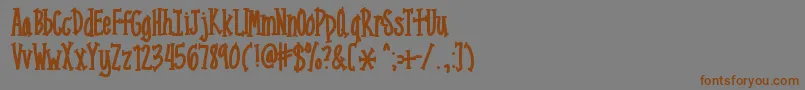 Mixnarrowserif Font – Brown Fonts on Gray Background