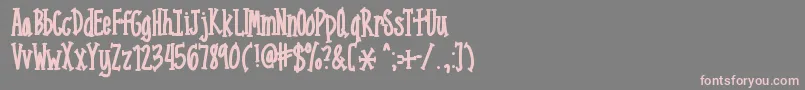 Fonte Mixnarrowserif – fontes rosa em um fundo cinza