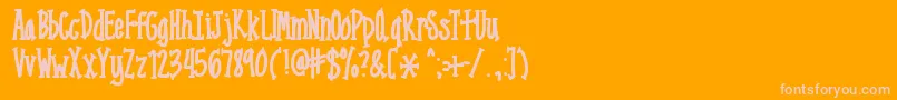 フォントMixnarrowserif – オレンジの背景にピンクのフォント