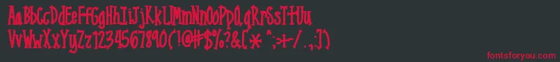 Mixnarrowserif Font – Red Fonts on Black Background