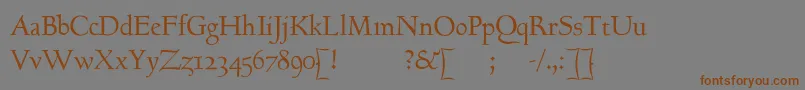Goundyhundred Font – Brown Fonts on Gray Background
