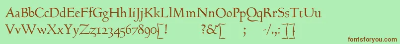 Goundyhundred Font – Brown Fonts on Green Background