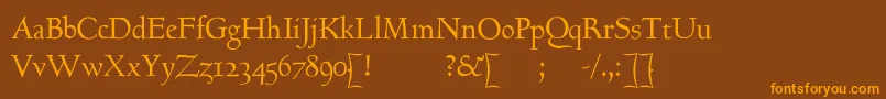 Goundyhundred Font – Orange Fonts on Brown Background