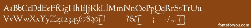 Goundyhundred Font – White Fonts on Brown Background