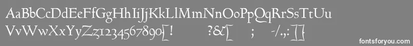 フォントGoundyhundred – 灰色の背景に白い文字