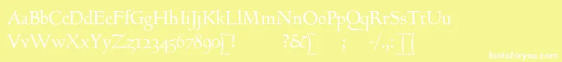Goundyhundred Font – White Fonts on Yellow Background