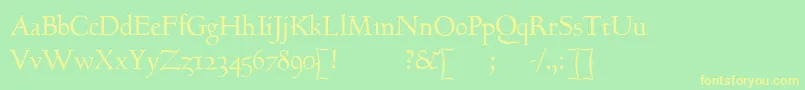 Goundyhundred Font – Yellow Fonts on Green Background