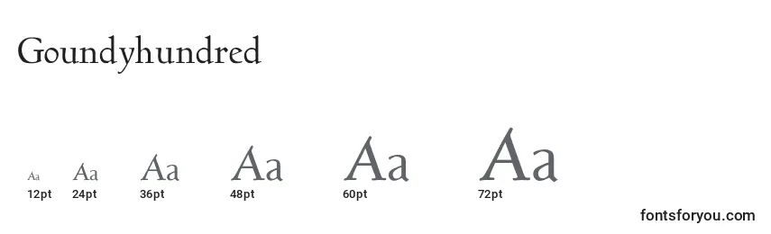 Goundyhundred Font Sizes