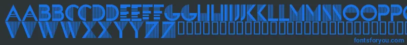 SandreRegular Font – Blue Fonts on Black Background