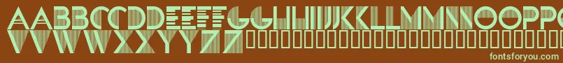 SandreRegular Font – Green Fonts on Brown Background