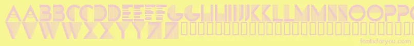 SandreRegular-fontti – vaaleanpunaiset fontit keltaisella taustalla