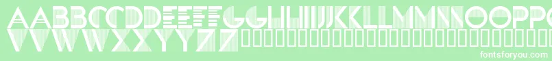 SandreRegular Font – White Fonts on Green Background