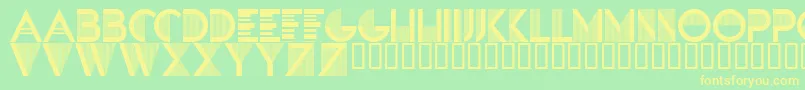 SandreRegular Font – Yellow Fonts on Green Background