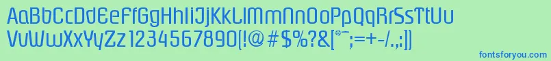 PasadenaSerialRegularDb Font – Blue Fonts on Green Background