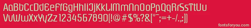 PasadenaSerialRegularDb Font – Green Fonts on Red Background