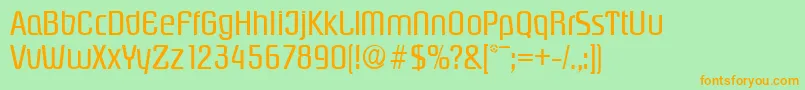 PasadenaSerialRegularDb Font – Orange Fonts on Green Background