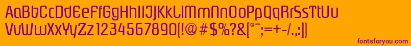 PasadenaSerialRegularDb Font – Purple Fonts on Orange Background