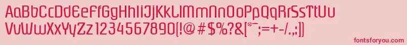 PasadenaSerialRegularDb Font – Red Fonts on Pink Background