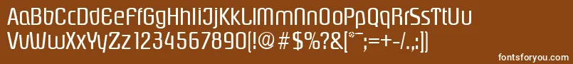 フォントPasadenaSerialRegularDb – 茶色の背景に白い文字