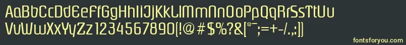 PasadenaSerialRegularDb Font – Yellow Fonts on Black Background