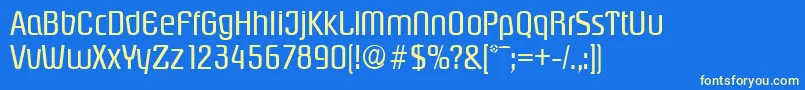 PasadenaSerialRegularDb Font – Yellow Fonts on Blue Background