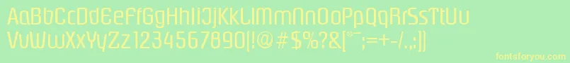 PasadenaSerialRegularDb Font – Yellow Fonts on Green Background