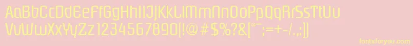 PasadenaSerialRegularDb Font – Yellow Fonts on Pink Background