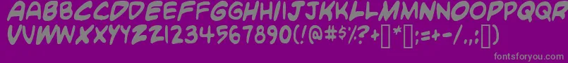 Blambotcustom Font – Gray Fonts on Purple Background