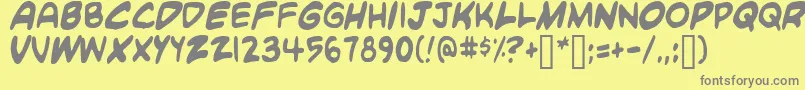 Blambotcustom Font – Gray Fonts on Yellow Background