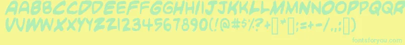 Weitere Informationen zur Blambotcustom-Schriftart Blambotcustom-Schriftart – Grüne Schriften auf gelbem Hintergrund