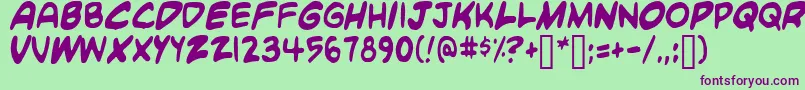 Blambotcustom Font – Purple Fonts on Green Background