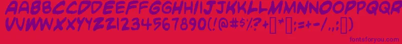 Blambotcustom Font – Purple Fonts on Red Background