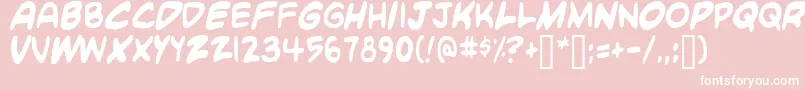 Blambotcustom Font – White Fonts on Pink Background