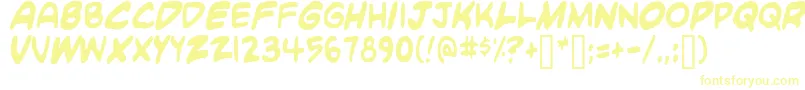 Blambotcustom Font – Yellow Fonts on White Background