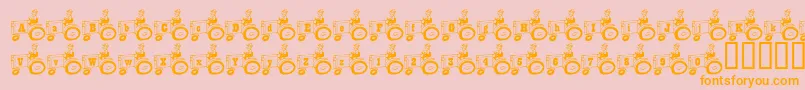 DadsTractor Font – Orange Fonts on Pink Background